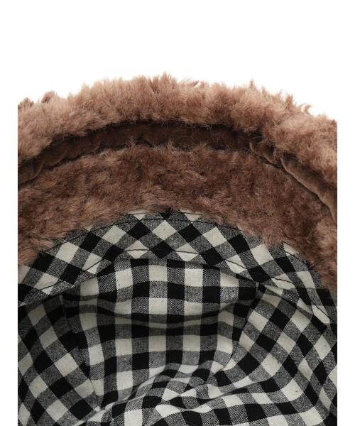 Samansa Mos2（サマンサ モスモス）の「【消臭効果/2WAY】リボン付ボアハット（ハット・レディース・ブラウン/ベージュ・F）」の12枚目の写真