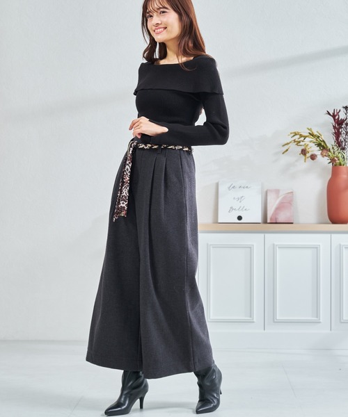 MISCH MASCH（ミッシュマッシュ）の「ZOZO限定 レオパード柄リボンセットタックワイドパンツ（その他パンツ・レディース・グレー/ブラウン・M/S）」の22枚目の写真