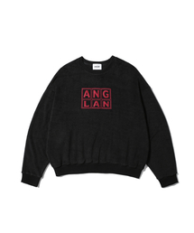 Terry Embroidered Pullover - Black