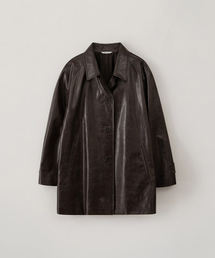 ARTIFICIAL LEATHER ハーフコート_チョコレート