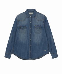 WESTERN SHIRT WASHED BLUE DENIM