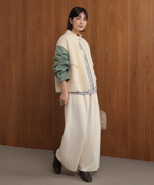 Bou Jeloud（ブージュルード）の「デニムコンビジャケット（デニムジャケット・レディース・ブラック/ブラウン/オフホワイト・FREE）」の8枚目の写真