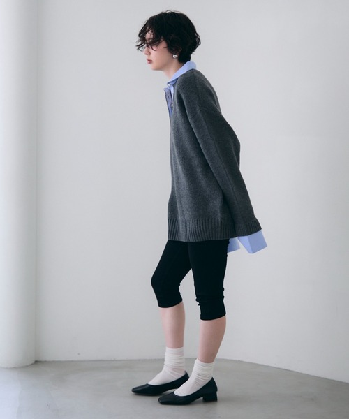 Trish（トリッシュ）の「シャツドッキングプルオーバー（シャツ/ブラウス・レディース・チャコールグレー/ブラウン/ベージュ・MEDIUM）」の18枚目の写真