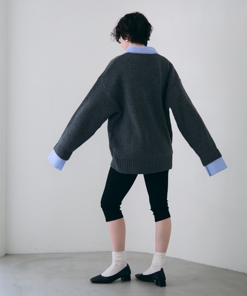 Trish（トリッシュ）の「シャツドッキングプルオーバー（シャツ/ブラウス・レディース・チャコールグレー/ブラウン/ベージュ・MEDIUM）」の19枚目の写真