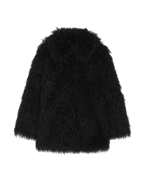 THREE TO EIGHTY(スリートゥエイティー)の「FLUFFY FAUX-FUR JACKET BLACK(ムートンコート・レディース・その他・FREE)」の2枚目の写真