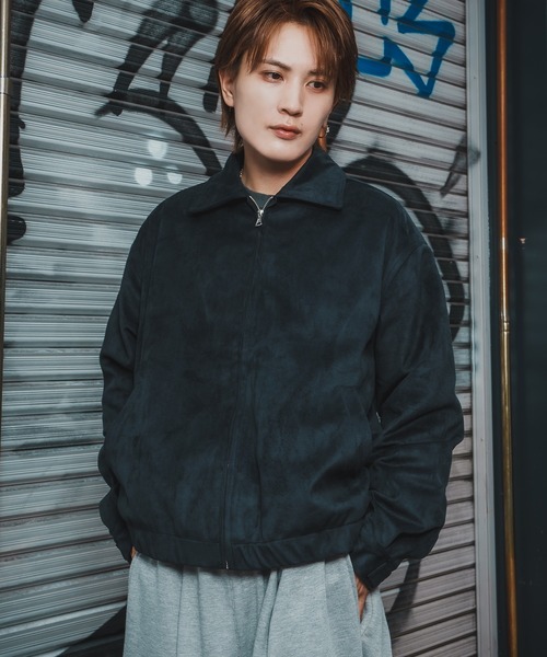 improves(インプローブス)の「スエード スイングトップジャケット(ライダースジャケット・メンズ・ブラック/ベージュ・X-LARGE/LARGE/MEDIUM)」の1枚目の写真