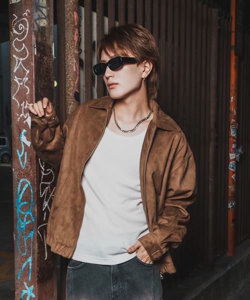 improves(インプローブス)の「スエード スイングトップジャケット(ライダースジャケット・メンズ・ブラック/ベージュ・X-LARGE/LARGE/MEDIUM)」の7枚目の写真