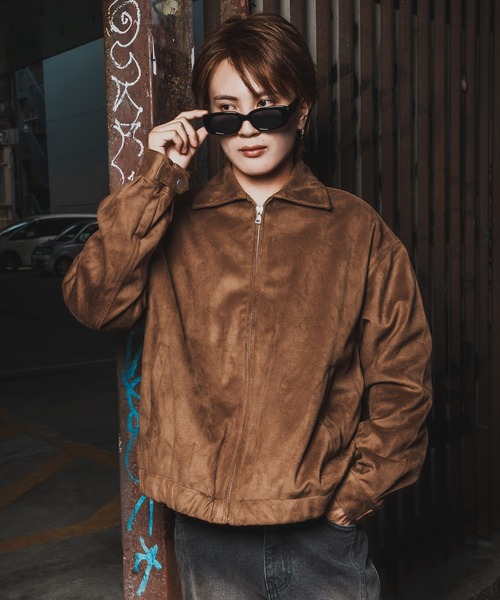 improves(インプローブス)の「スエード スイングトップジャケット(ライダースジャケット・メンズ・ブラック/ベージュ・X-LARGE/LARGE/MEDIUM)」の8枚目の写真