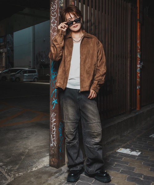 improves(インプローブス)の「スエード スイングトップジャケット(ライダースジャケット・メンズ・ブラック/ベージュ・X-LARGE/LARGE/MEDIUM)」の10枚目の写真