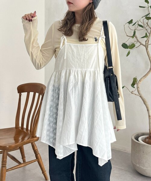 CPCM（シーピーシーエム）の「2WAYイレヘムキャミチュニック（シャツ/ブラウス・レディース・ホワイト/ホワイト系その他/ブラック/ブラック系その他・FREE）」の19枚目の写真