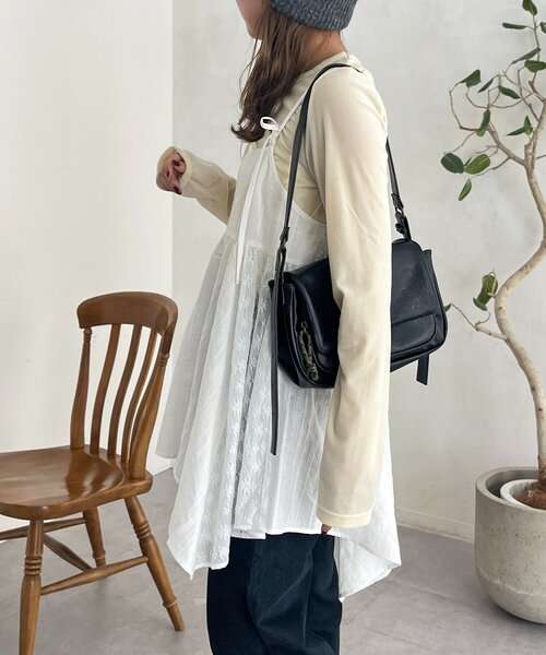 CPCM（シーピーシーエム）の「2WAYイレヘムキャミチュニック（シャツ/ブラウス・レディース・ホワイト/ホワイト系その他/ブラック/ブラック系その他・FREE）」の20枚目の写真