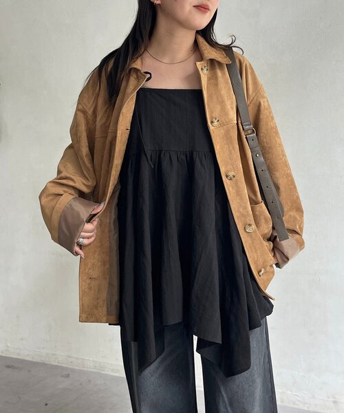 CPCM（シーピーシーエム）の「2WAYイレヘムキャミチュニック（シャツ/ブラウス・レディース・ホワイト/ホワイト系その他/ブラック/ブラック系その他・FREE）」の7枚目の写真