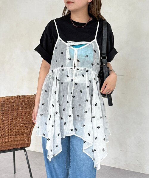 CPCM（シーピーシーエム）の「2WAYイレヘムキャミチュニック（シャツ/ブラウス・レディース・ホワイト/ホワイト系その他/ブラック/ブラック系その他/ホワイト系その他2/ホワイト系その他3・FREE）」の17枚目の写真