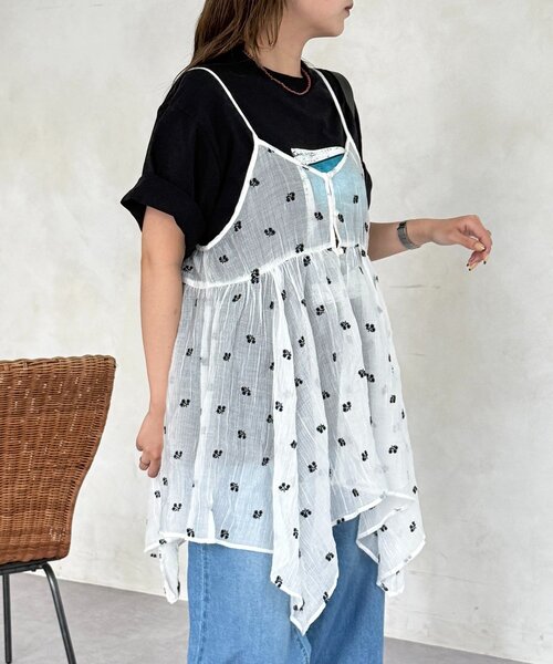 CPCM（シーピーシーエム）の「2WAYイレヘムキャミチュニック（シャツ/ブラウス・レディース・ホワイト/ホワイト系その他/ブラック/ブラック系その他/ホワイト系その他2/ホワイト系その他3・FREE）」の20枚目の写真
