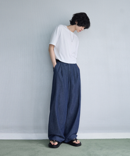 OURDAYZ（アワーデイズ）の「クールリネンライクワイドフィットデニム [BLUE]（デニムパンツ・レディース・その他・MEDIUM/LARGE/X-LARGE）」の2枚目の写真