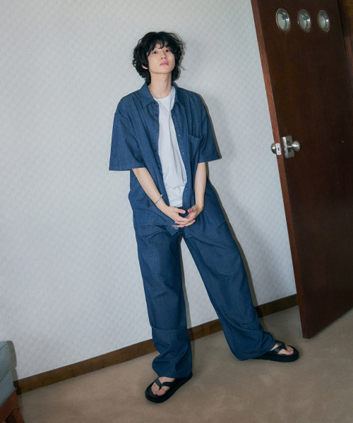 OURDAYZ（アワーデイズ）の「クールリネンライクワイドフィットデニム [BLUE]（デニムパンツ・レディース・その他・MEDIUM/LARGE/X-LARGE）」の3枚目の写真