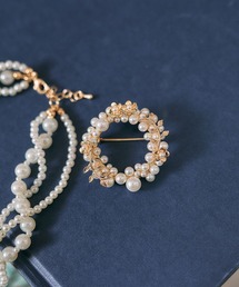 GLOBAL WORK | フォーマルパールブローチ/611432(ブローチ/コサージュ)