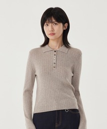 COVERNAT | WOMAN RIBBED COLLAR KNIT(ニット/セーター)