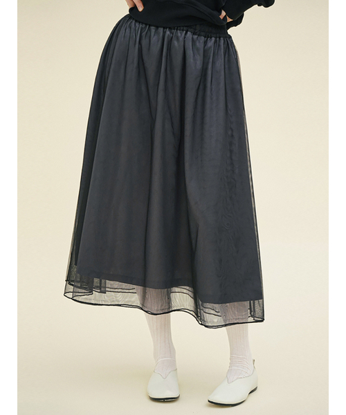 [25 Spring] Sha Skirt Gray 251401SGR