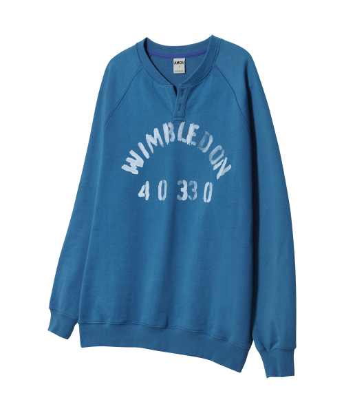 AMOU(アモウ)の「Wimbledon Henley neck blue(スウェット・メンズ・その他・1/2/3)」の4枚目の写真