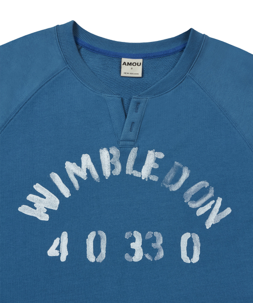 AMOU(アモウ)の「Wimbledon Henley neck blue(スウェット・メンズ・その他・1/2/3)」の6枚目の写真