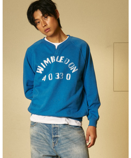 AMOU(アモウ)の「Wimbledon Henley neck blue(スウェット・メンズ・その他・1/2/3)」の10枚目の写真