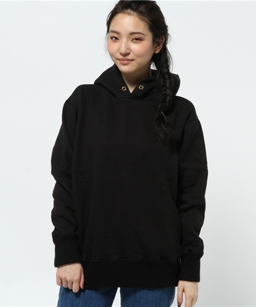 OUTLET（アウトレット）の「【Omekashi】HIGHLA裏起毛パーカープルオーバー（パーカー・レディース・チャコールグレー/アイボリー/ブラック・FREE）」の2枚目の写真