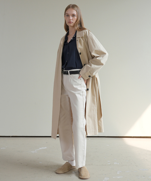 PAUL&ALICE(ポール&アリス)の「STRAIGHT DENIM PANTS / ECRU(デニムパンツ・レディース・オートミール・SMALL/MEDIUM/LARGE)」の4枚目の写真