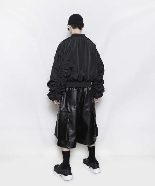 ROCKPSYCHO（ロックサイコ）の「クロップシェアリング航空ジャンパー-ブラック（ブルゾン・メンズ・ブラック・X-LARGE/LARGE）」の3枚目の写真