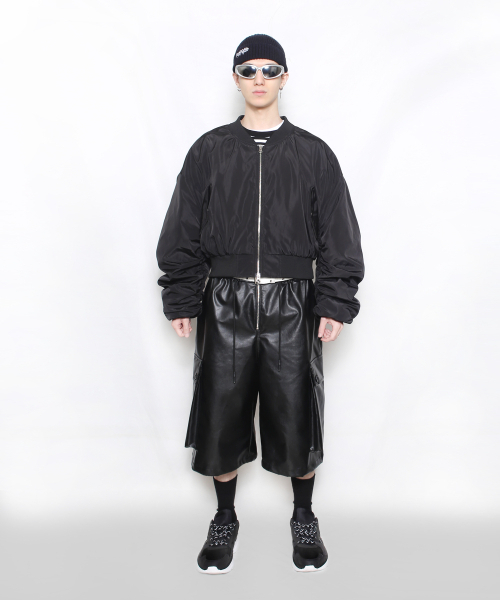 ROCKPSYCHO（ロックサイコ）の「クロップシェアリング航空ジャンパー-ブラック（ブルゾン・メンズ・ブラック・X-LARGE/LARGE）」の4枚目の写真