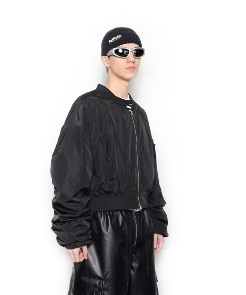 ROCKPSYCHO（ロックサイコ）の「クロップシェアリング航空ジャンパー-ブラック（ブルゾン・メンズ・ブラック・X-LARGE/LARGE）」の5枚目の写真