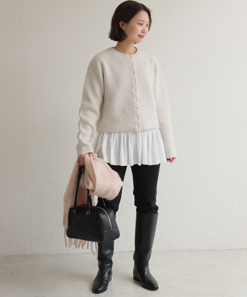 セール】レイヤードペプラムロンTEE（Tシャツ/カットソー）｜SLOBE