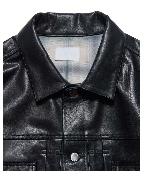 SOPHNET.（ソフネット）の「LEATHER TRUCKER JACKET（ブルゾン・メンズ・ブラック・2/3/4/1/5）」の5枚目の写真