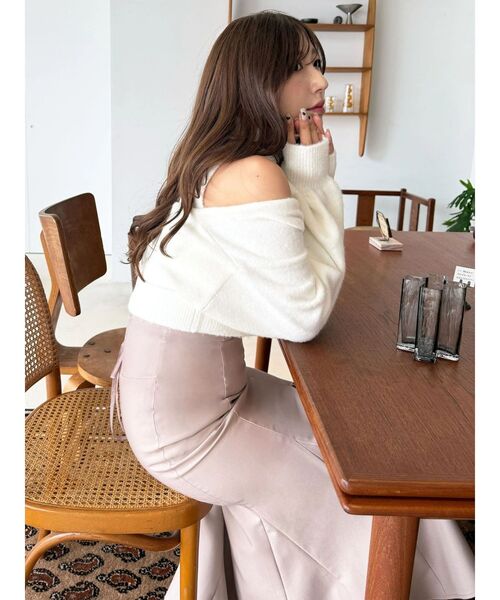 MERCURYDUO（マーキュリーデュオ）の「オフタートルアンサンブル（ニット/セーター・レディース・オフホワイト/ピンク/ライトブルー・FREE）」の7枚目の写真