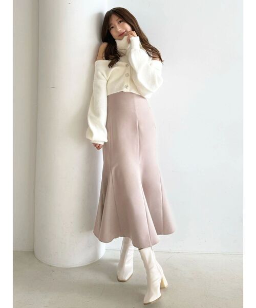 MERCURYDUO（マーキュリーデュオ）の「オフタートルアンサンブル（ニット/セーター・レディース・オフホワイト/ピンク/ライトブルー・FREE）」の9枚目の写真