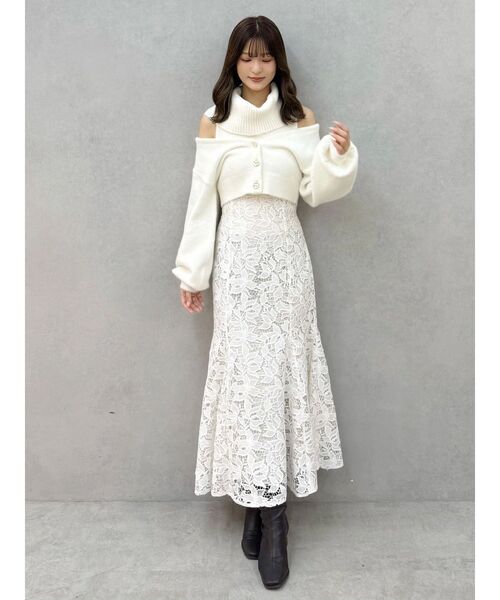 MERCURYDUO（マーキュリーデュオ）の「オフタートルアンサンブル（ニット/セーター・レディース・オフホワイト/ピンク/ライトブルー・FREE）」の11枚目の写真