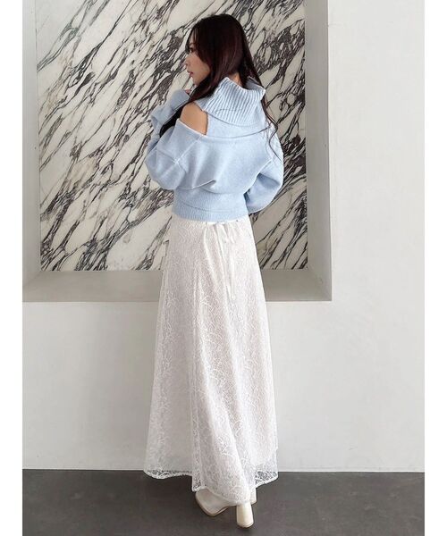 MERCURYDUO（マーキュリーデュオ）の「オフタートルアンサンブル（ニット/セーター・レディース・オフホワイト/ピンク/ライトブルー・FREE）」の19枚目の写真