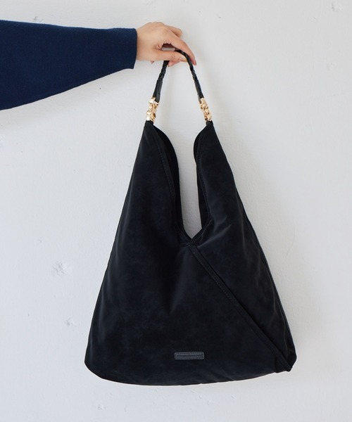 BARNYARDSTORM(バンヤードストーム)の「BARNYARDSTORM / 3WAYワンハンドルスエードトート(トートバッグ・レディース・ブラック/キャメル・FREE)」の4枚目の写真