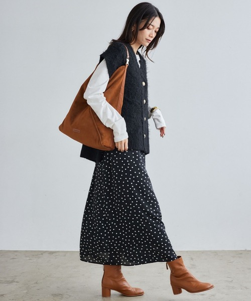 BARNYARDSTORM(バンヤードストーム)の「BARNYARDSTORM / 3WAYワンハンドルスエードトート(トートバッグ・レディース・ブラック/キャメル・FREE)」の9枚目の写真