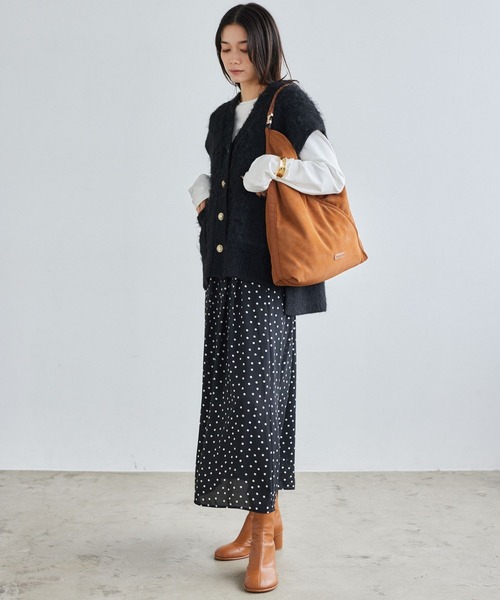 BARNYARDSTORM(バンヤードストーム)の「BARNYARDSTORM / 3WAYワンハンドルスエードトート(トートバッグ・レディース・ブラック/キャメル・FREE)」の12枚目の写真