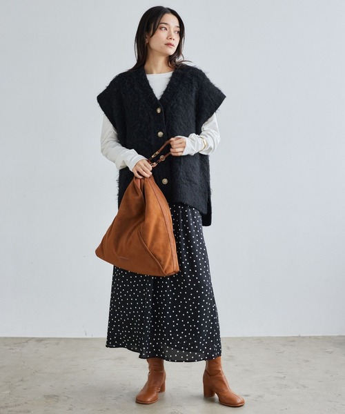 BARNYARDSTORM(バンヤードストーム)の「BARNYARDSTORM / 3WAYワンハンドルスエードトート(トートバッグ・レディース・ブラック/キャメル・FREE)」の13枚目の写真