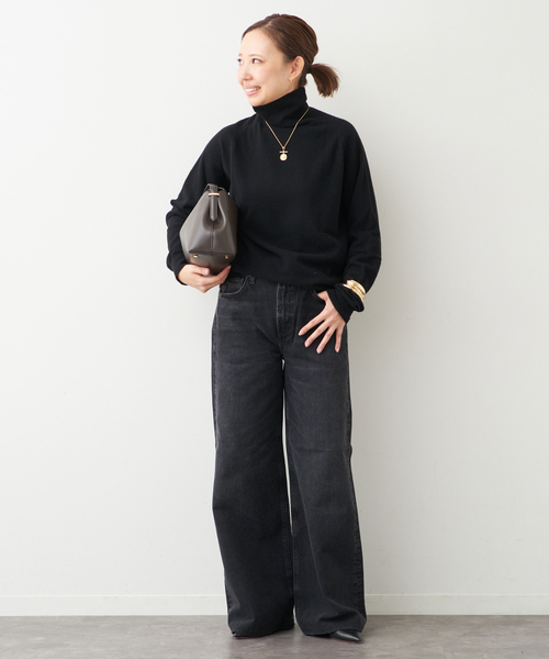 CAPRI タートルネックプルオーバー☆ブラック CAPRI タートルネック プルオーバー（ニット/セーター）｜capri