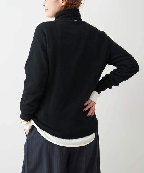 CAPRI タートルネックプルオーバー☆ブラック CAPRI タートルネック プルオーバー（ニット/セーター）｜capri