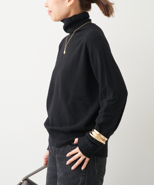 CAPRI タートルネックプルオーバー☆ブラック CAPRI タートルネック プルオーバー（ニット/セーター）｜capri