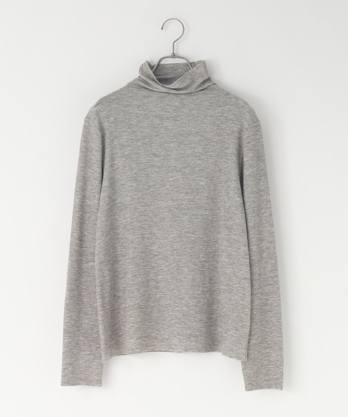 LOWRYS FARM（ローリーズファーム）の「リブタートルＬＳ　637689（Tシャツ/カットソー・レディース・グレー/アイボリー/ピンク系その他/ブラック・FREE）」の3枚目の写真