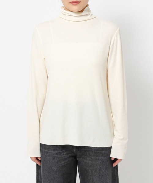 LOWRYS FARM（ローリーズファーム）の「リブタートルＬＳ　637689（Tシャツ/カットソー・レディース・グレー/アイボリー/ピンク系その他/ブラック・FREE）」の5枚目の写真