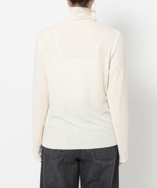 LOWRYS FARM（ローリーズファーム）の「リブタートルＬＳ　637689（Tシャツ/カットソー・レディース・グレー/アイボリー/ピンク系その他/ブラック・FREE）」の7枚目の写真