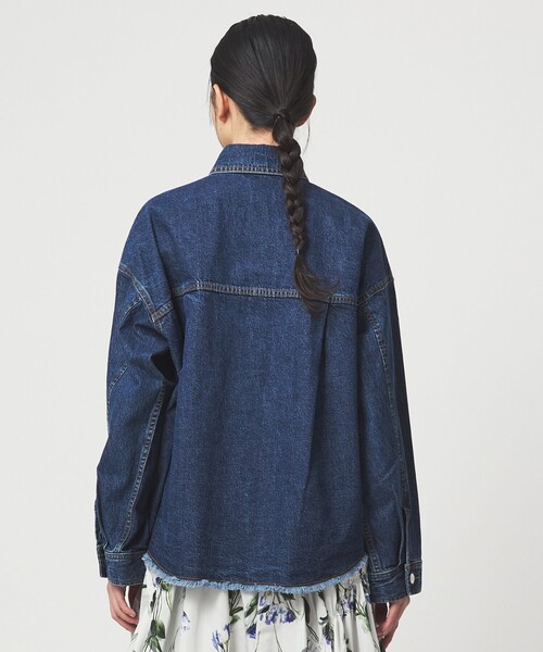 EMMEL REFINES（エメルリファインズ）の「＜EMMEL REFINES＞EM デニム シャツ ジャケット（デニムジャケット・レディース・ライトブルー/ネイビー・FREE）」の14枚目の写真