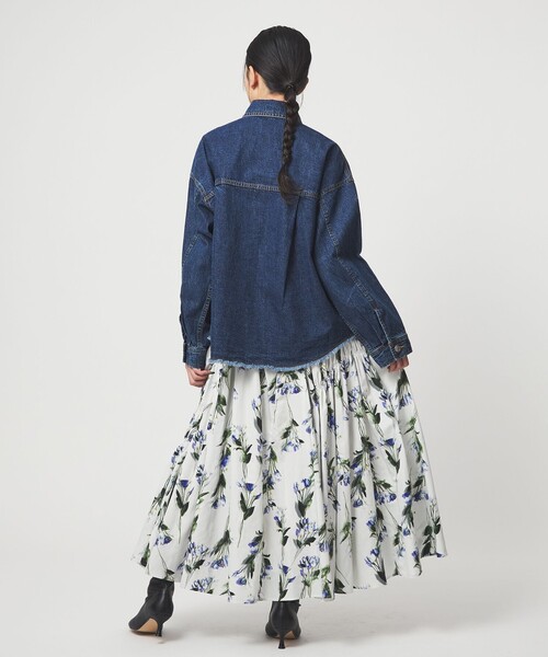 EMMEL REFINES（エメルリファインズ）の「＜EMMEL REFINES＞EM デニム シャツ ジャケット（デニムジャケット・レディース・ライトブルー/ネイビー・FREE）」の17枚目の写真