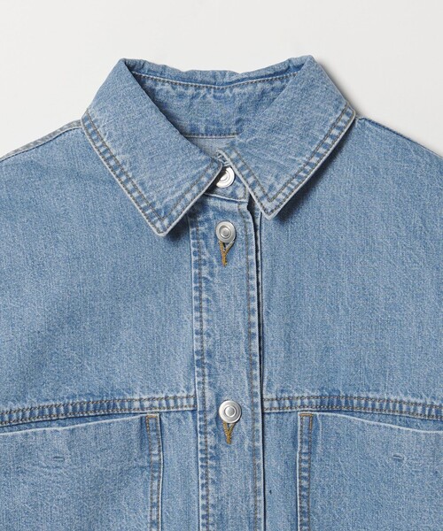 EMMEL REFINES（エメルリファインズ）の「＜EMMEL REFINES＞EM デニム シャツ ジャケット（デニムジャケット・レディース・ライトブルー/ネイビー・FREE）」の20枚目の写真